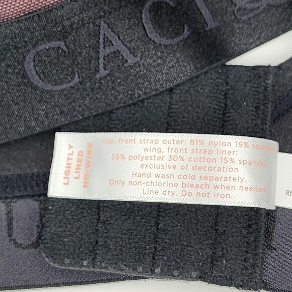 Cacique Sheer Polka Dot Wireless Lightly Lined Sexy Elastic Bra Size 46C - Picture 3 of 4